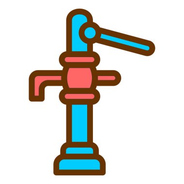 Su pompası simgesinin vektör illüstrasyonu