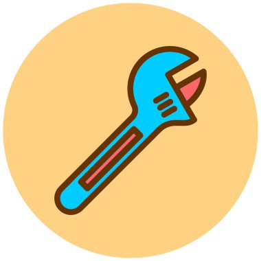 İngiliz anahtarı. Web simgesi basit illüstrasyon