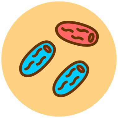 Bakteriler. Web simgesi basit illüstrasyon