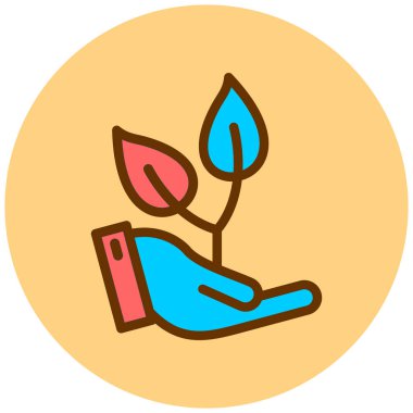 Ekoloji. Web simgesi basit illüstrasyon