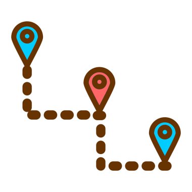 GPS vektör simgesi. Düz çizim. 10 saniye.