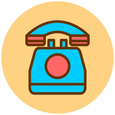 Telefonunuz var. Web simgesi basit illüstrasyon