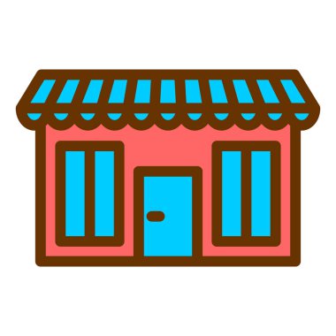 Mağaza. Web simgesi basit illüstrasyon