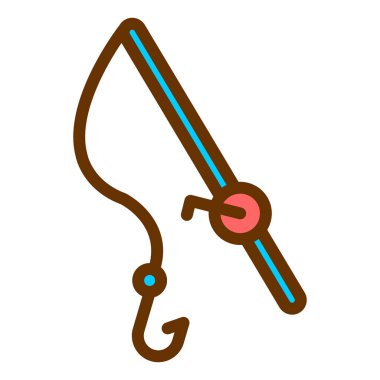 Balık oltası. Basit resimleme