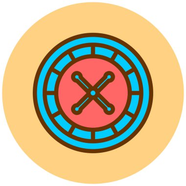 Rulet. Web simgesi basit tasarım