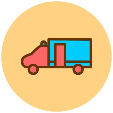 Kamyon. Web simgesi basit illüstrasyon