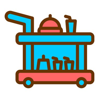 Havaalanı. Web simgesi basit illüstrasyon