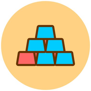 Bir çubuk simgesinin vektör illüstrasyonu