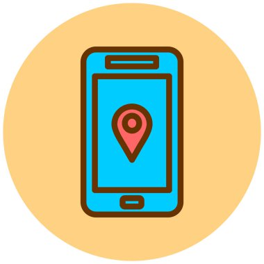 Cep telefonu. Web simgesi basit illüstrasyon