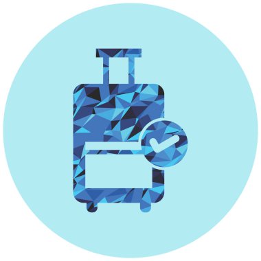 seyahat çantası ikonu. vektör illüstrasyonu