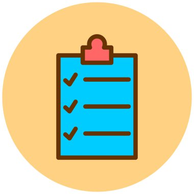 Kontrol listesi. Web simgesi basit tasarım