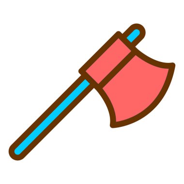 Axe vektör düz renk simgesi