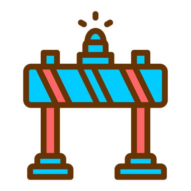 Yapı ve çevre simgesinin vektör illüstrasyonu