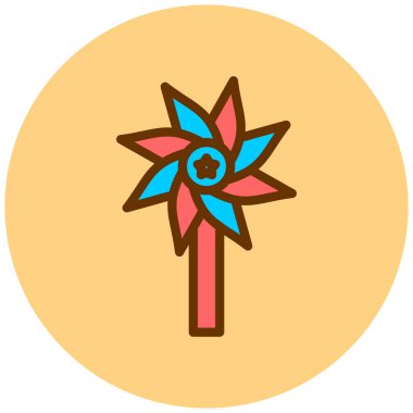 Çiçek. Web simgesi basit illüstrasyon