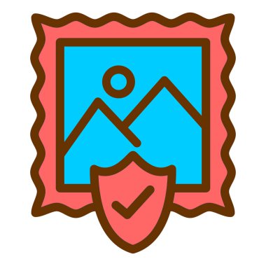 Resim simgesinin vektör illüstrasyonu