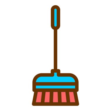 Süpürge. Web simgesi basit illüstrasyon