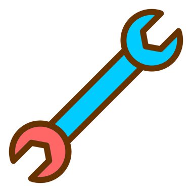 İngiliz anahtarı. Web simgesi basit illüstrasyon