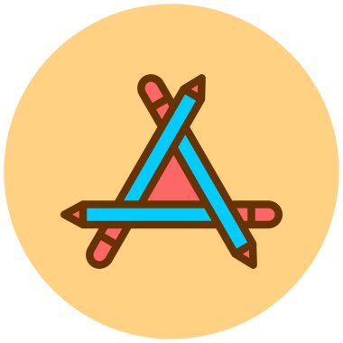 Okul. Web simgesi basit illüstrasyon