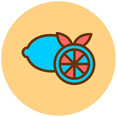 lemon. Web simgesi basit illüstrasyon