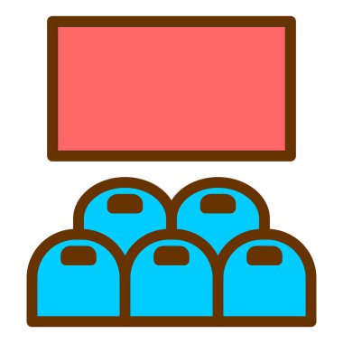 Tek izole edilmiş simgenin vektör illüstrasyonu 