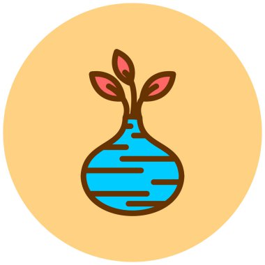 Bir bitkinin vektör illüstrasyonu