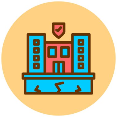 Otelde. Web simgesi basit illüstrasyon