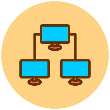 şebeke. Web simgesi basit illüstrasyon