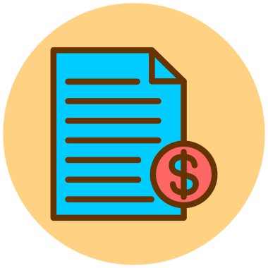 Belge. Web simgesi basit illüstrasyon