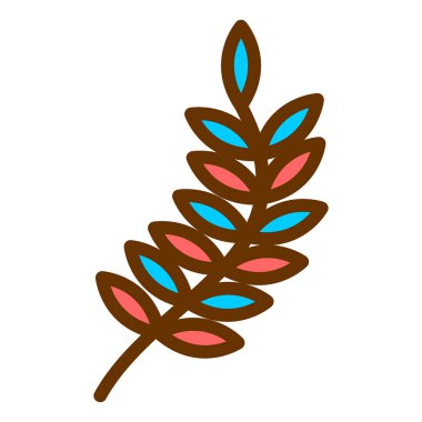 Bir bitki simgesinin vektör illüstrasyonu