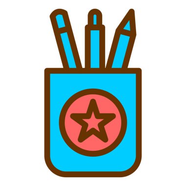 Kalem web simgesi vektör illüstrasyonu 