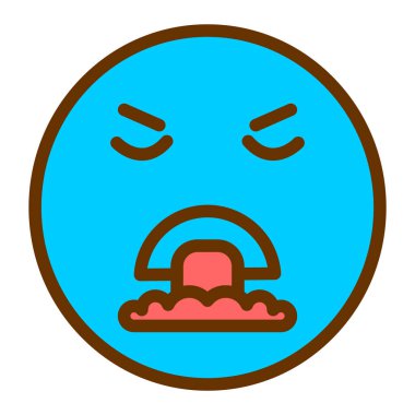 üzgün yüz ifadesi vektör illüstrasyonu