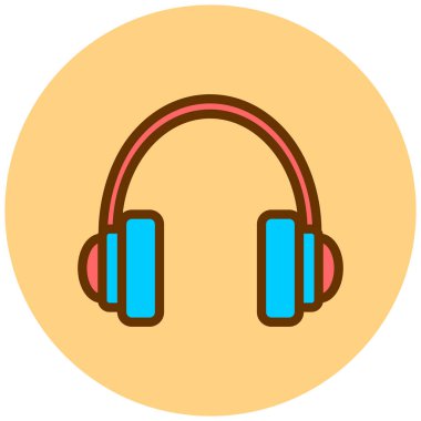 kulaklık simgesi vektör illüstrasyonu