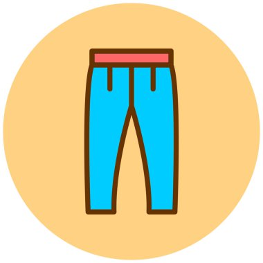 Pantolon. Web simgesi basit illüstrasyon