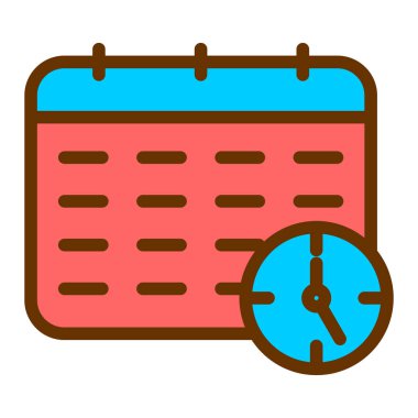 Takvim simgesi vektör illüstrasyonu