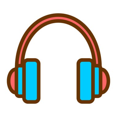 Kulaklık. Web simgesi basit tasarım