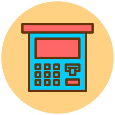 iş ve finans düz vektör simgesi.