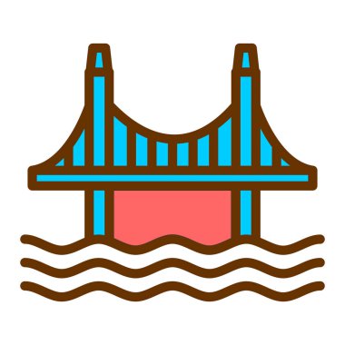 Köprü simgesi vektör illüstrasyonu