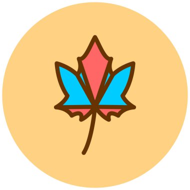 Akçaağaç yaprağı simge vektör çizim