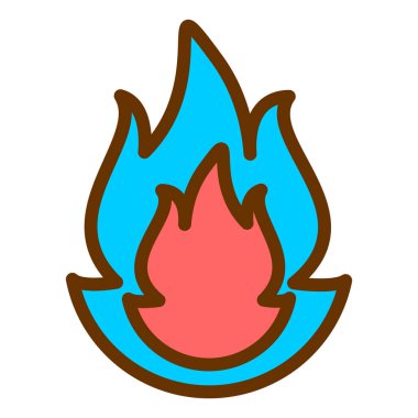 ateş alevi simgesi vektör illüstrasyon tasarımı