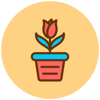 Bitki. Web simgesi basit illüstrasyon