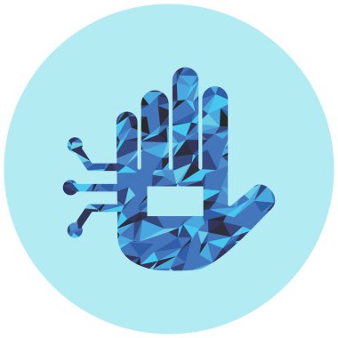 Bir insan elinin vektör çizimi