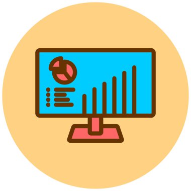 Analizler. Web simgesi basit illüstrasyon