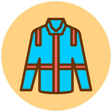Ceket. Web simgesi basit illüstrasyon