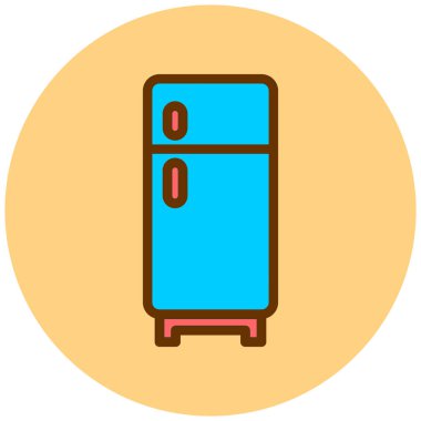 Frigde ağ simgesi vektör çizimi 