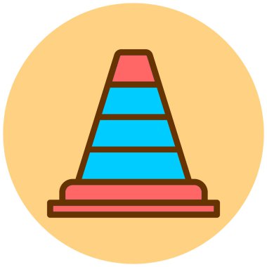 yol trafik koni vektör simgesi