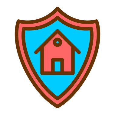 ev güvenlik sistemi vektör illüstrasyonu