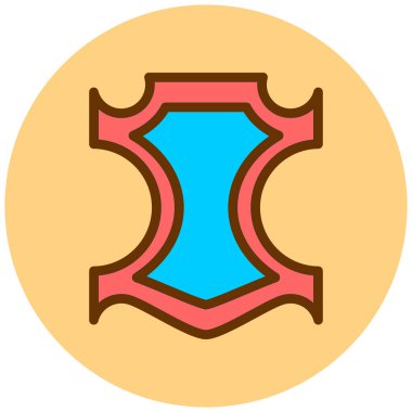 Kalkan. Web simgesi basit illüstrasyon