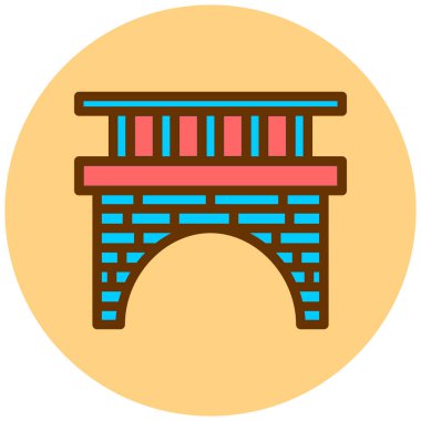 Bina. Web simgesi basit illüstrasyon