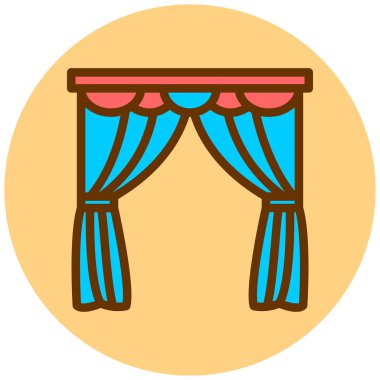 perde simge vektör çizim