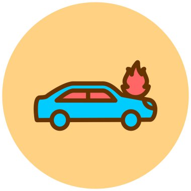 Araba kazası. Web simgesi